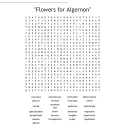 Flowers for algernon worksheets pdf